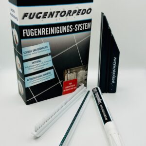 Zementfugen reinigen mit Fugentorpedo Kompakt-Set